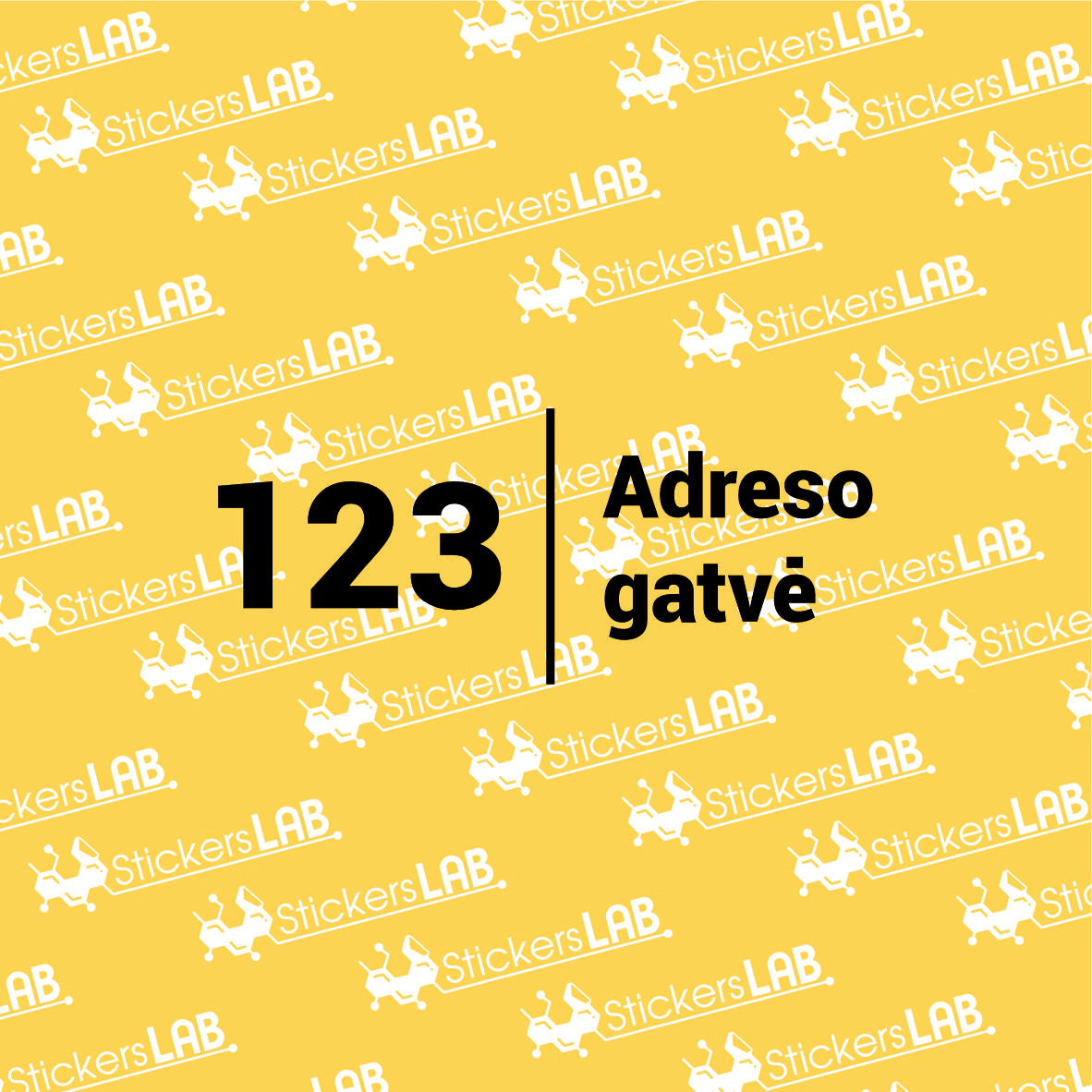 namo numeris lipdukas