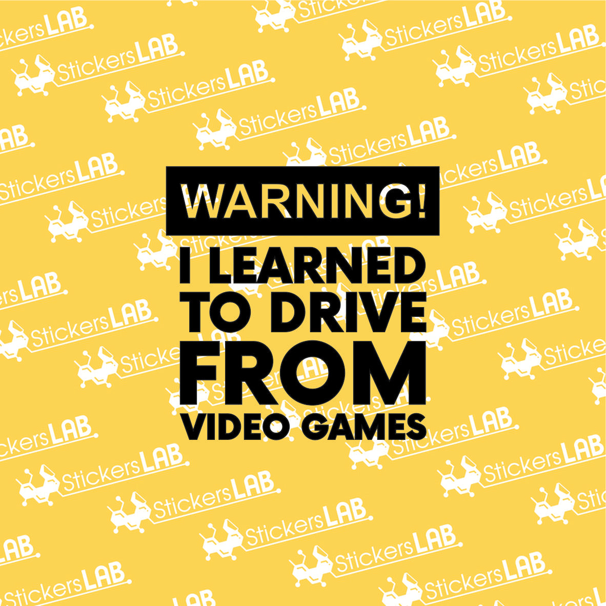 Lipdukas "I LEARNED TO DRIVE FROM VIDEO GAMES"