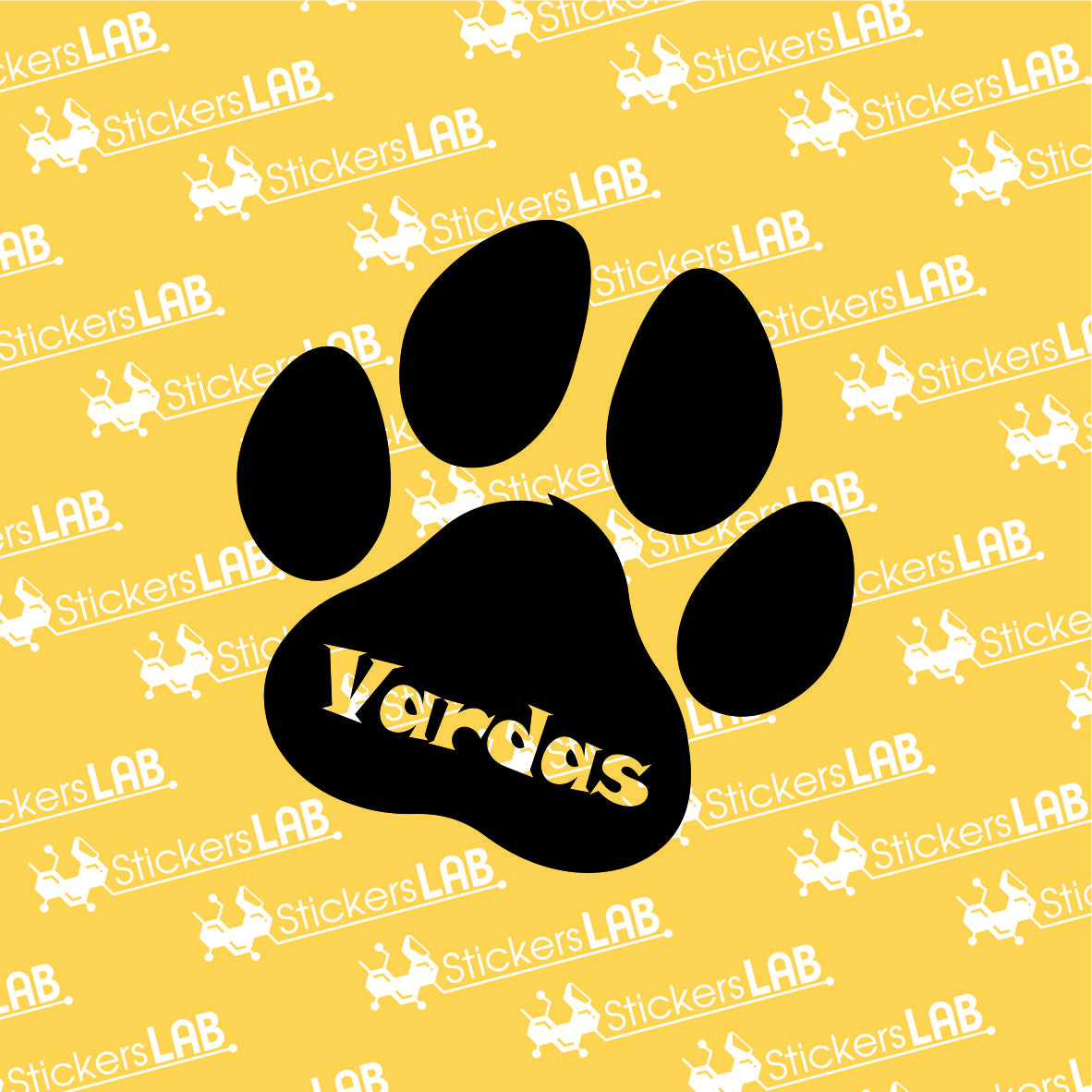 šuns vardas lipdukas