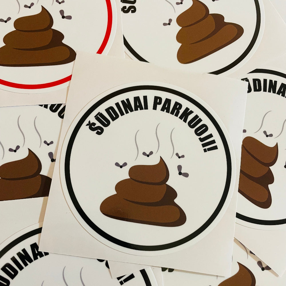 Lipdukas "ŠŪDINAI PARKUOJI" spalvotas