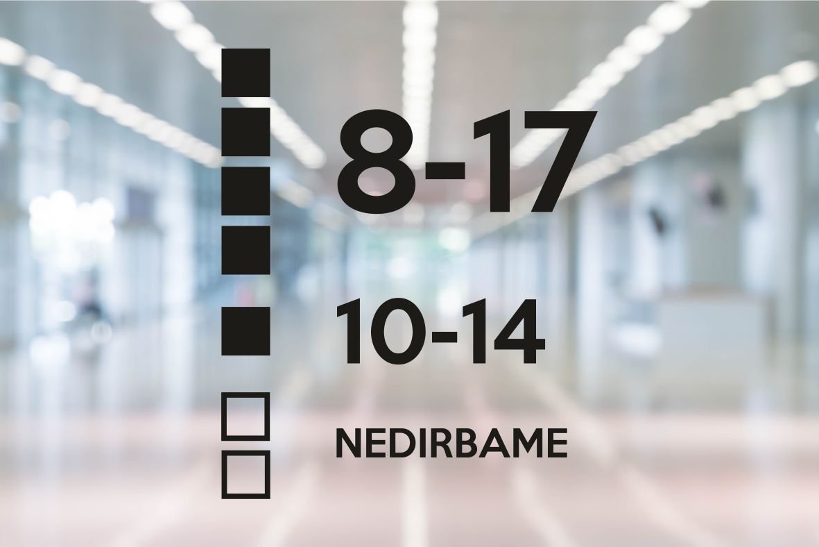 Darbo laikas ant duru