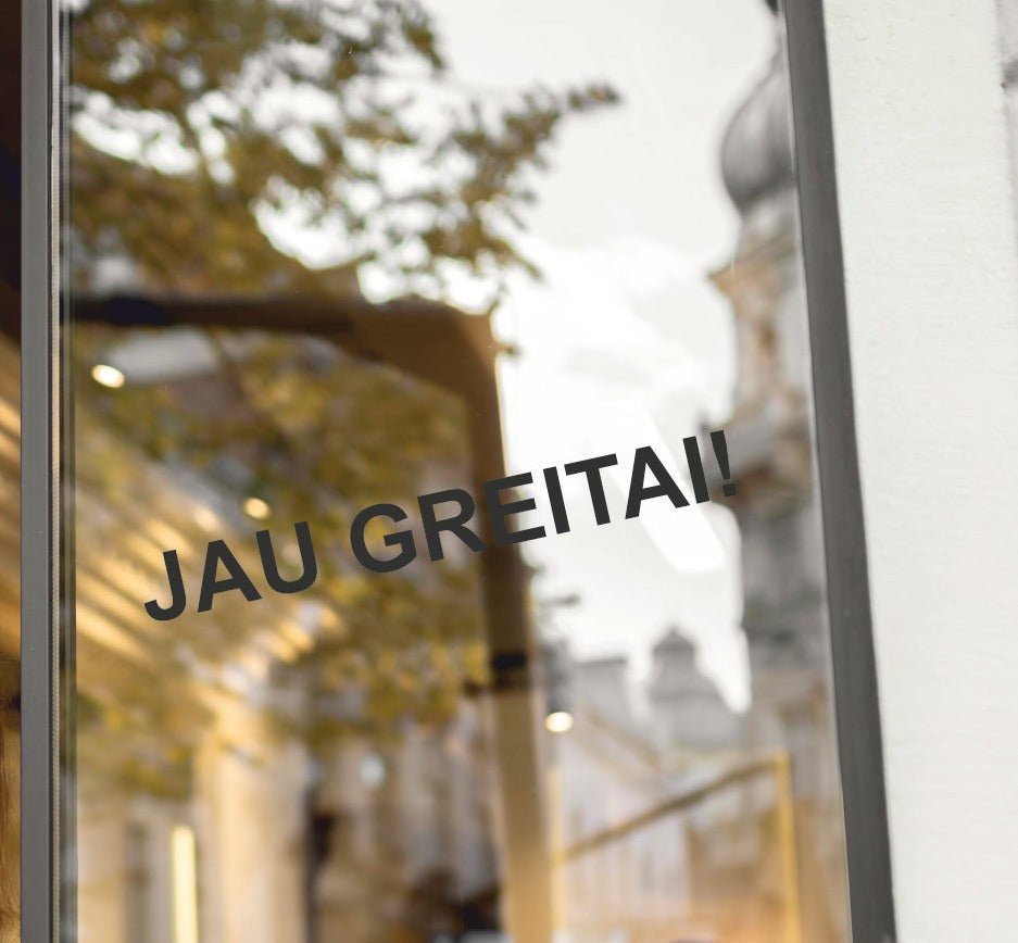 Lipdukas "JAU GREITAI!" ant durų/langų (JG1) - StickersLAB