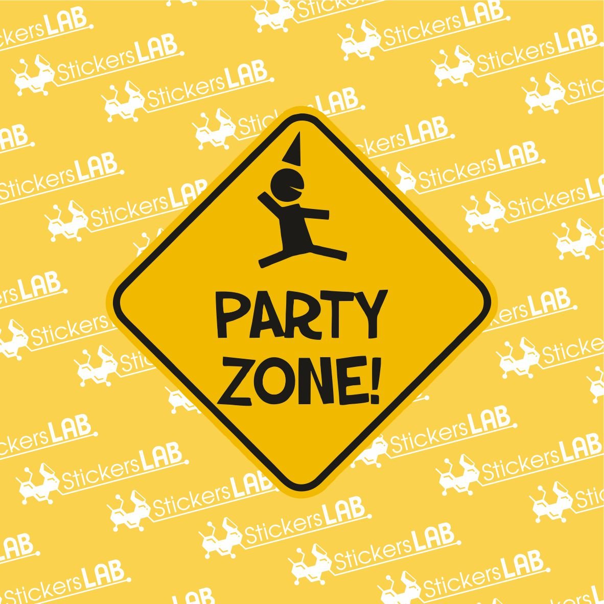 Gimtadienio lipdukas "Party zone" - StickersLAB