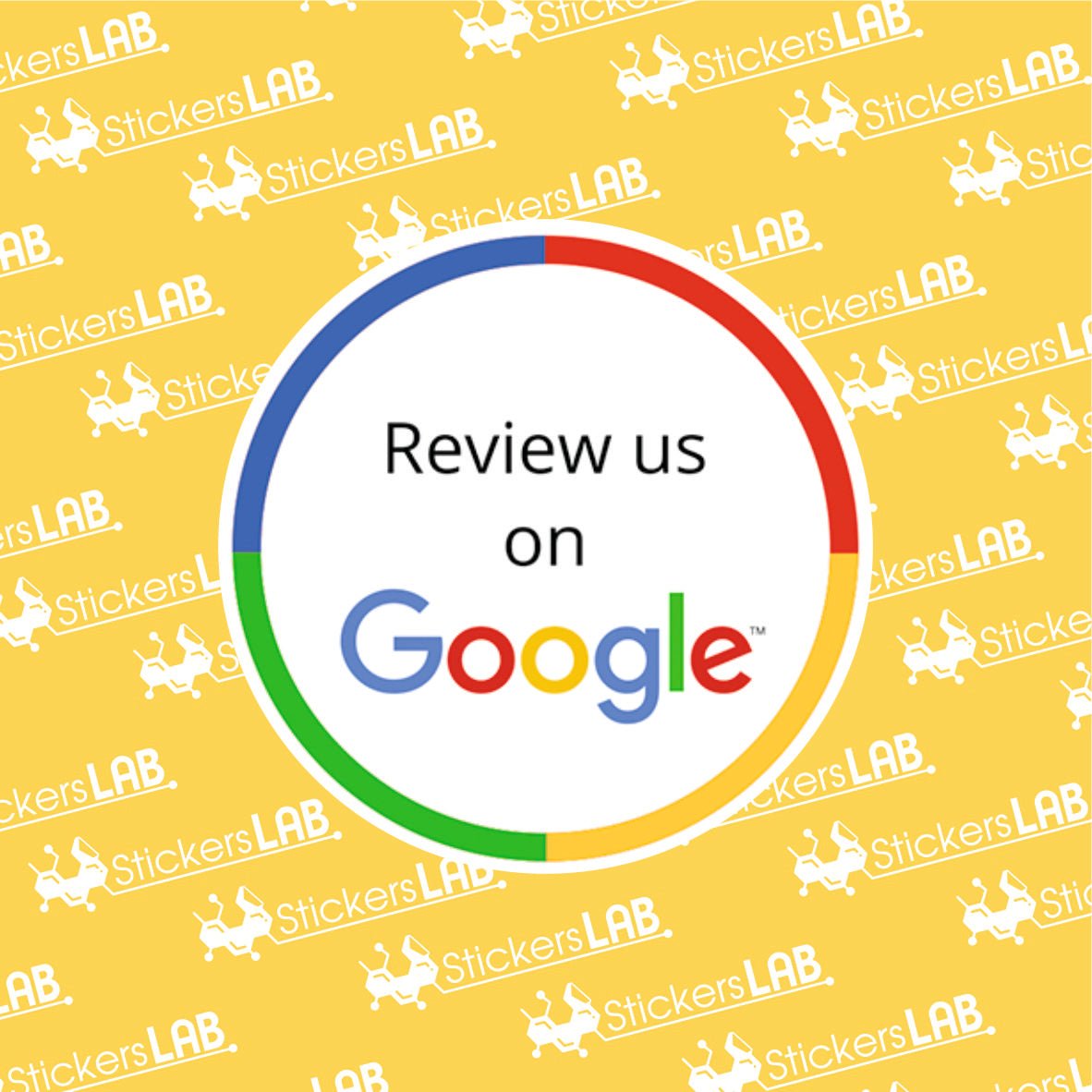 Lipdukas verslui "Review us on Google" ant durų/langų