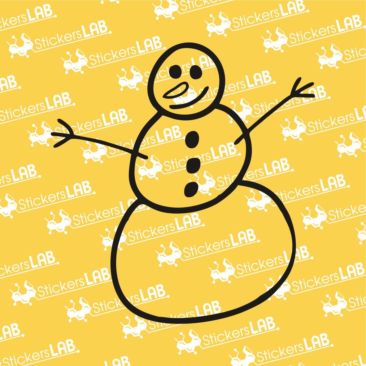 Kalėdinis lipdukas "Besmegenis" - StickersLAB