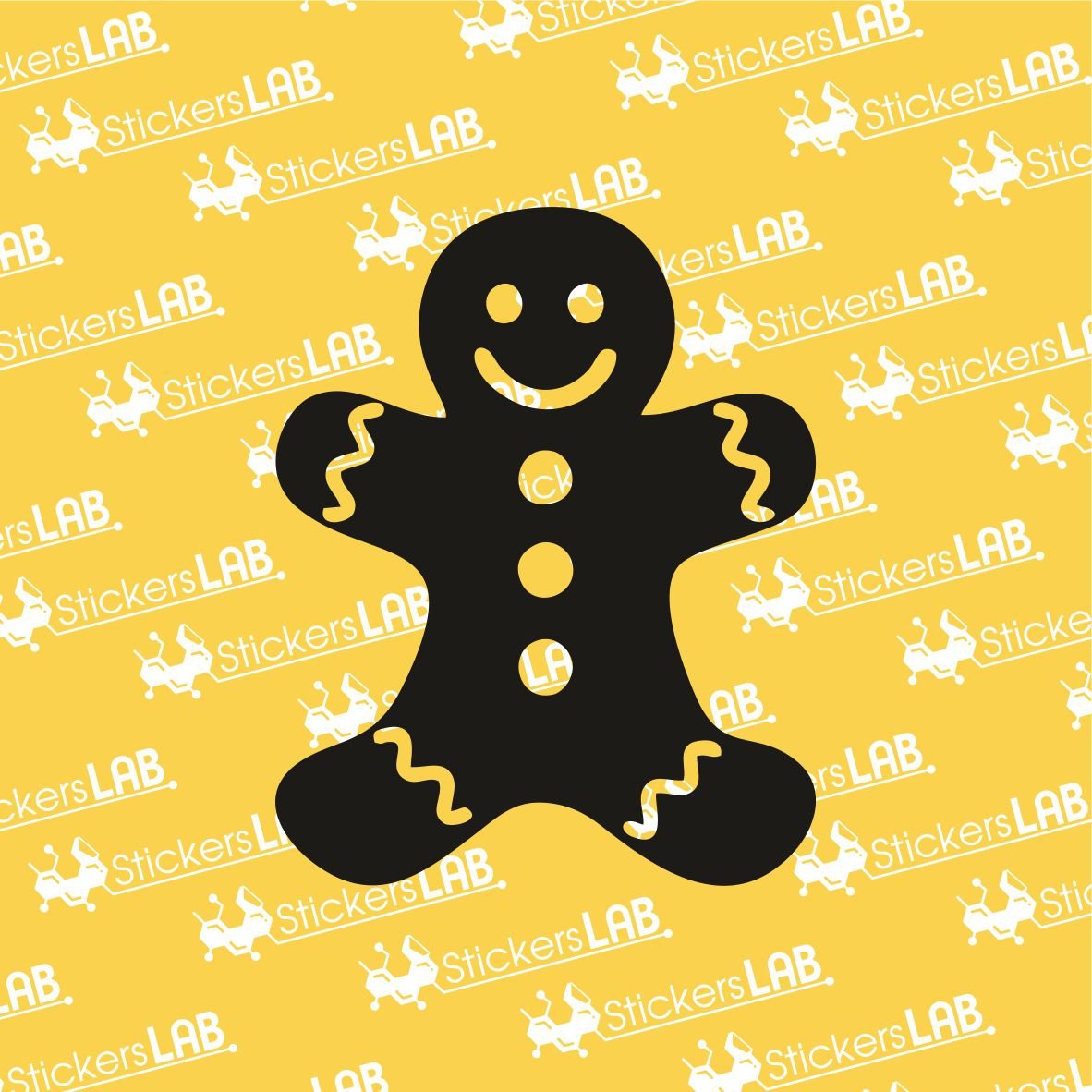 Kalėdinis lipdukas "Sausainis" (S2) - StickersLAB