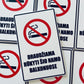 Šio namo balkonuose rūkyti draudžiama lipdukas