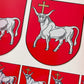 Kauno-herbas-lipdukas-tauras-raudonas