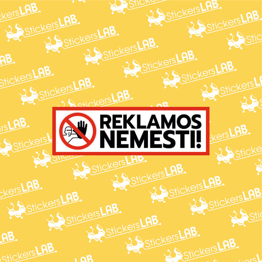 Lipdukas pašto dėžutei "REKLAMOS NEMESTI!"