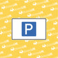 Ženklas su užrašu "PARKINGAS"