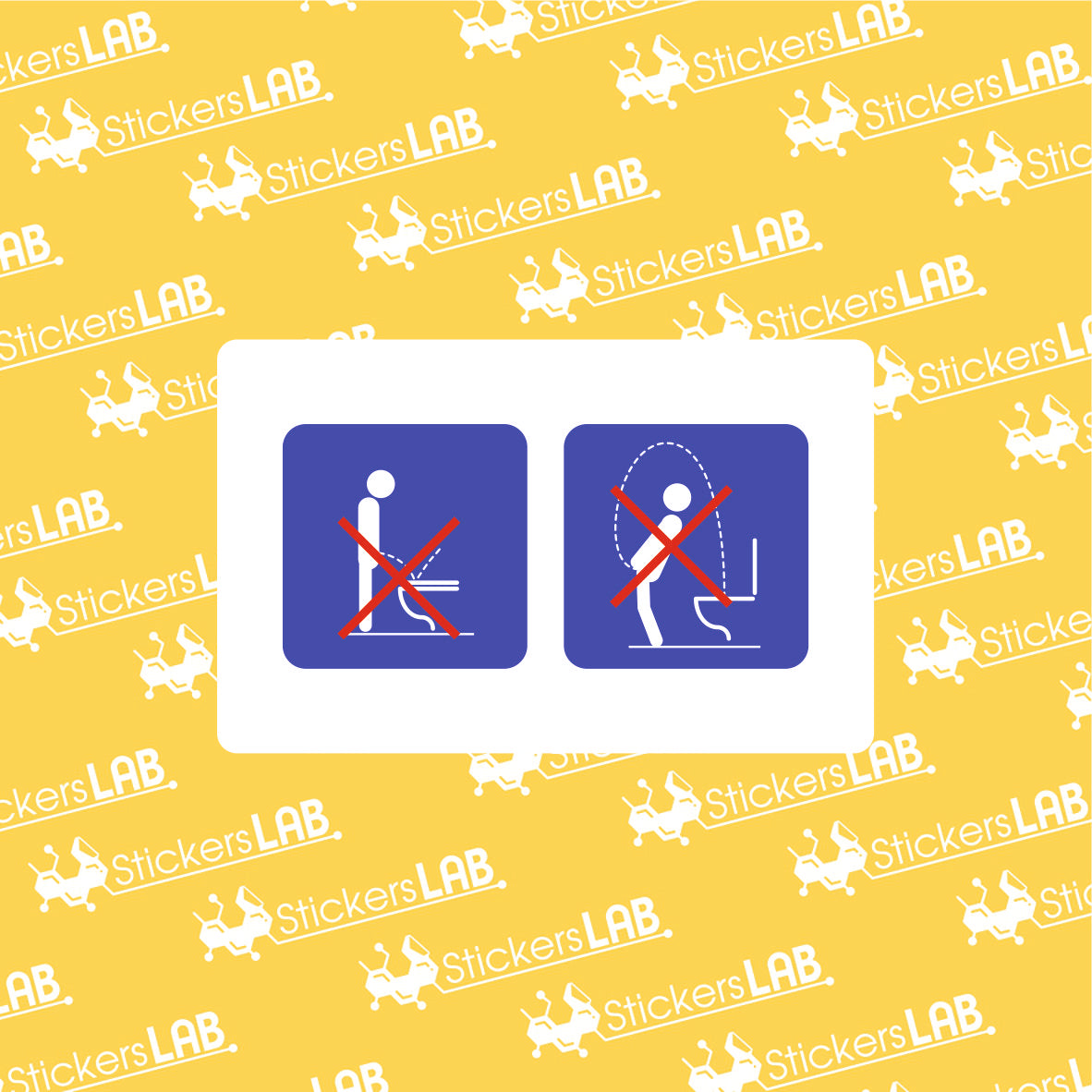Šmaikštus ženklas "TUALETO TAISYKLĖS" - StickersLAB