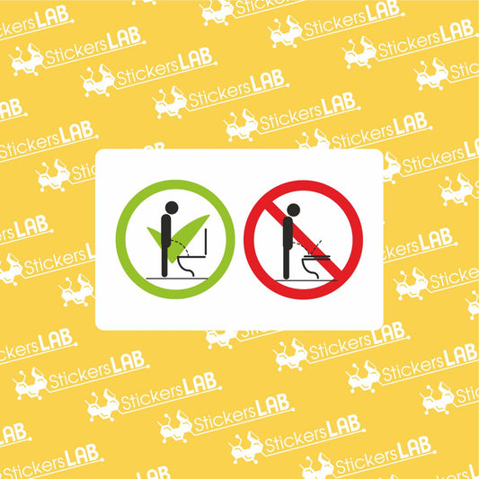 Šmaikštus ženklas "TUALETO TAISYKLĖS" - StickersLAB