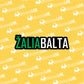 Lipdukas "ŽALIABALTA" spalvotas su juodu fonu