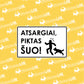 Ženklas su užrašu "ATSARGIAI, PIKTAS ŠUO" (APS1)