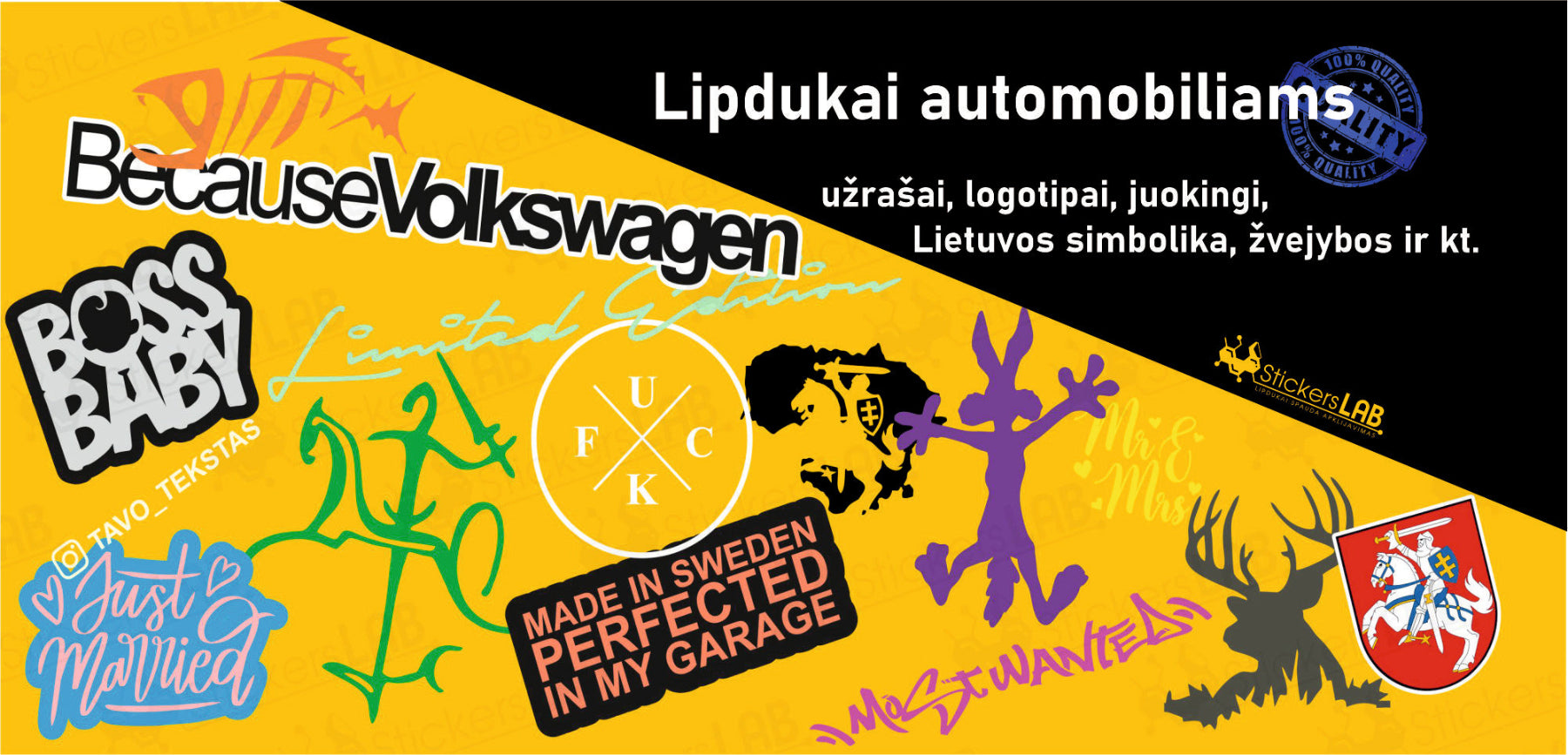 lipdukai ant automobiliu