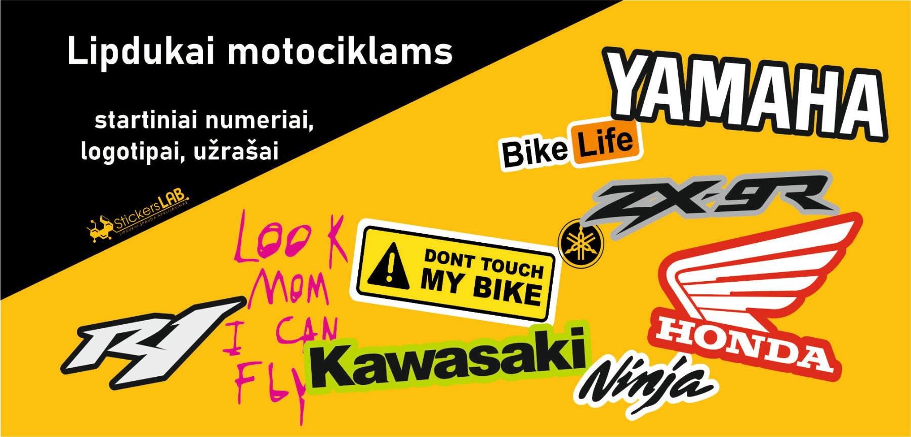 lipdukai motociklams