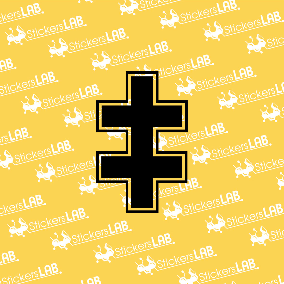 Lipdukas "Dvigubas kryžius" - StickersLAB