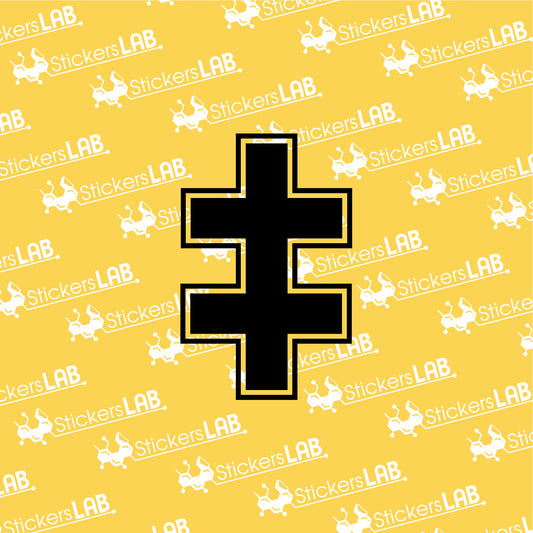 Lipdukas "Dvigubas kryžius" - StickersLAB