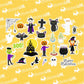 Halloween lipdukų komplektas - StickersLAB