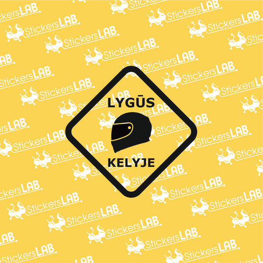 Lipdukas "Lygūs kelyje"