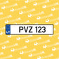 Valstybinių numerių lipdukų komplektas