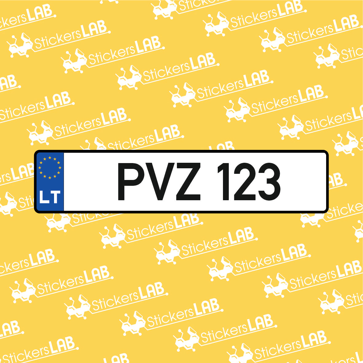 Valstybinių numerių lipdukų komplektas
