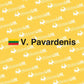 Pavardės lipdukas su trispalve (komplektas 2vnt)