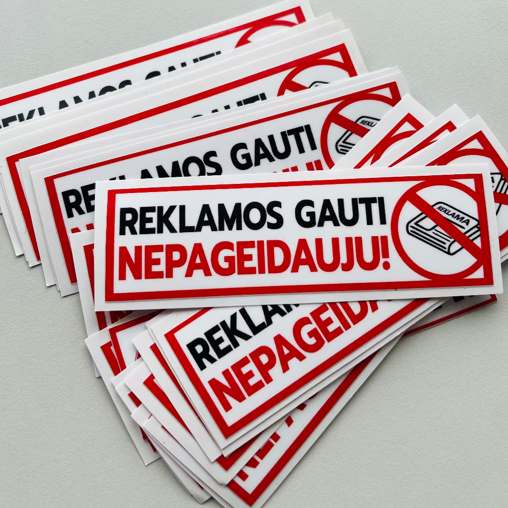 reklamos-gauti-nepageidauju-lipdukas