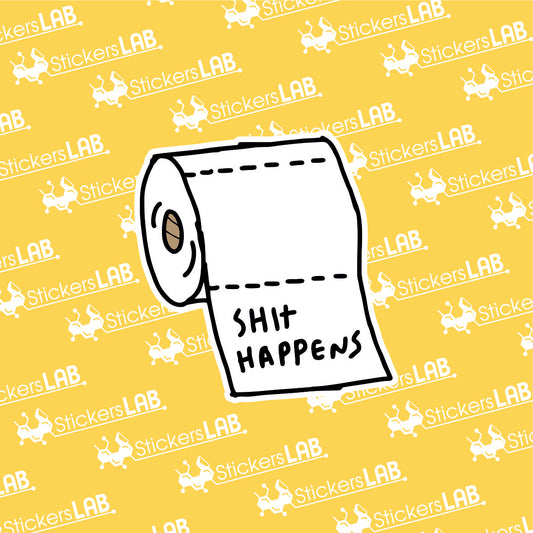 Lipdukas "Shit Happens" spalvotas