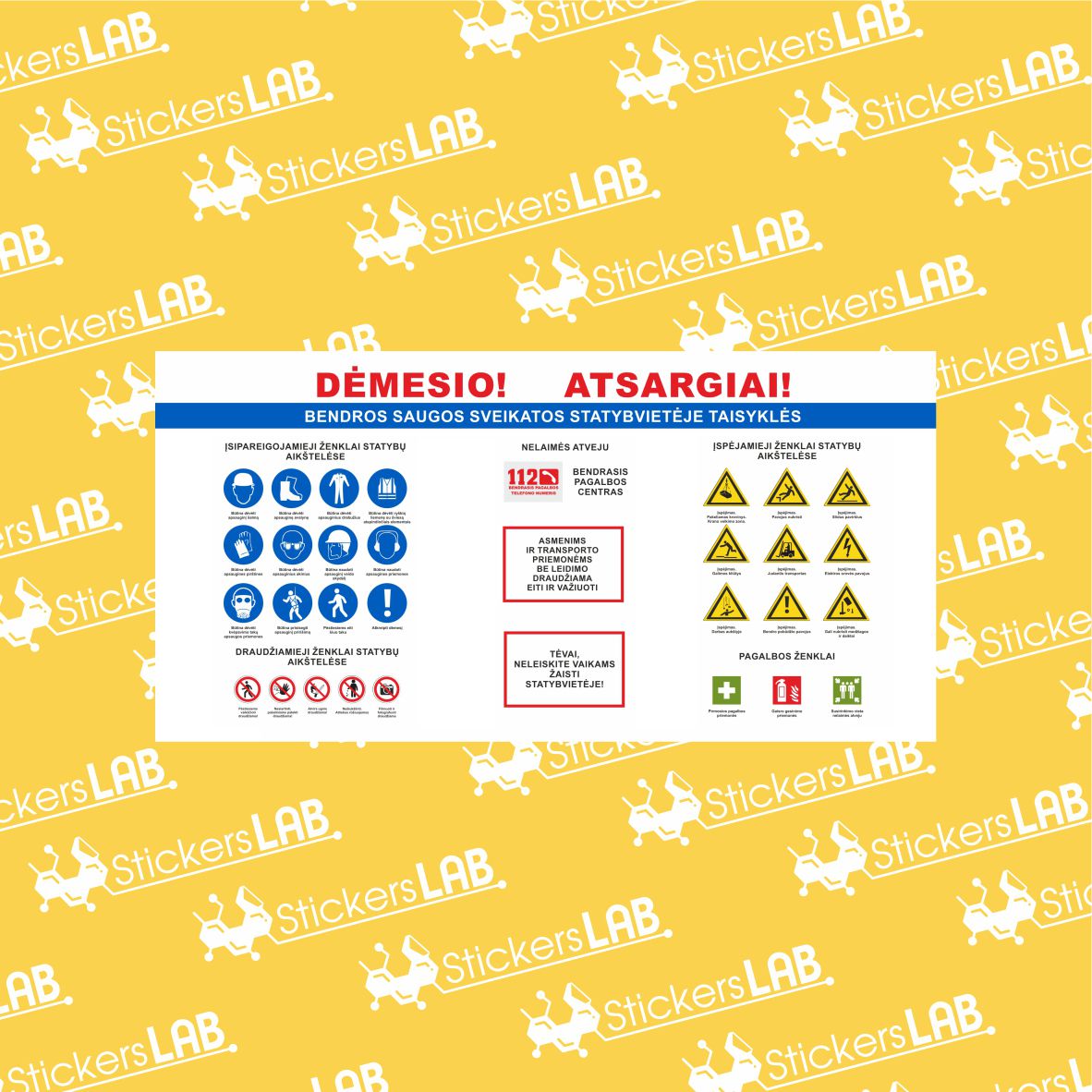 Informacinis įspėjamasis saugos tentas