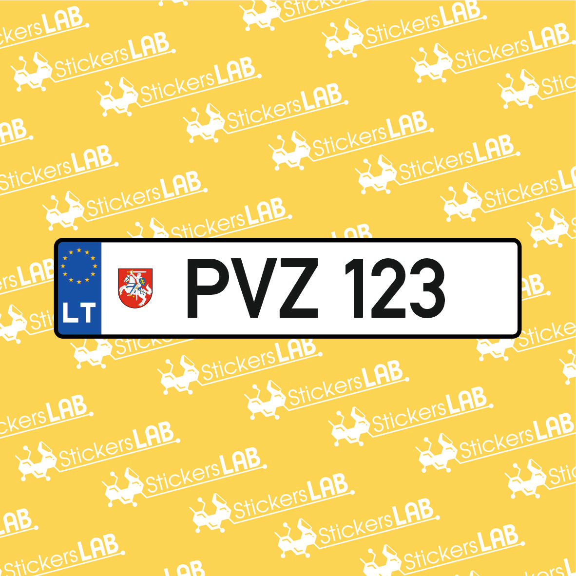 Valstybinių numerių lipdukų komplektas