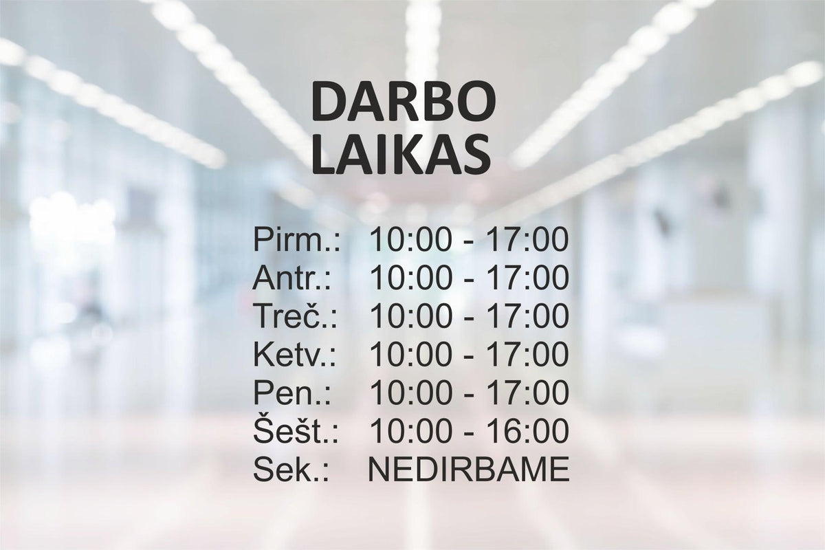 Lipdukas-Darbo laikas