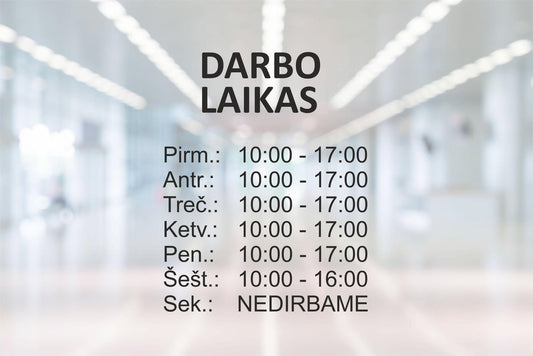 Lipdukas-Darbo laikas