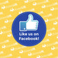 Lipdukas "Like us on Facebook" ant durų/langų - StickersLAB
