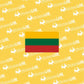 Lietuvos vėliava lipdukas LTU